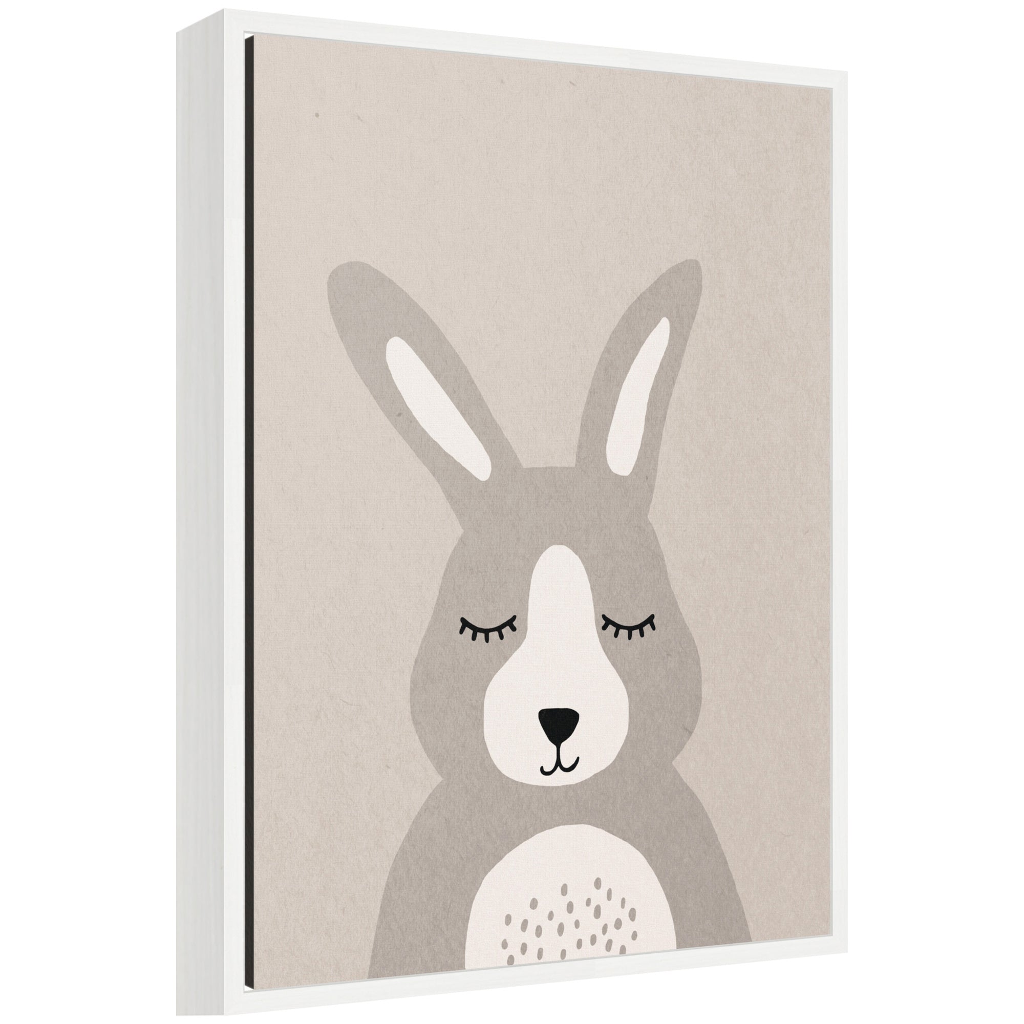 Bunny by July Art Prints Framed Canvas Wall Art Print