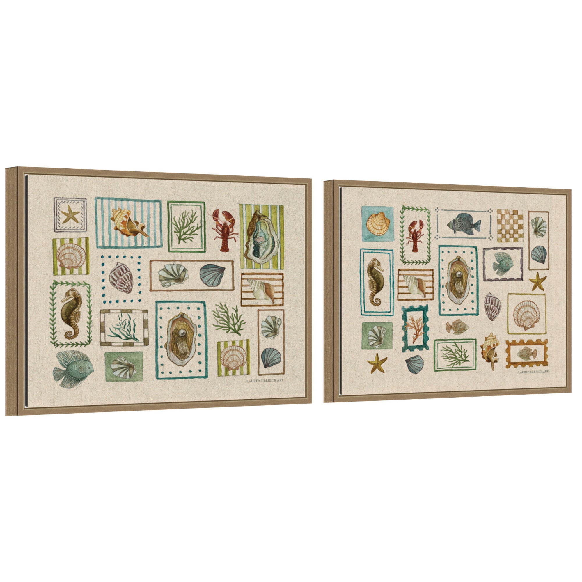 Art Set Sylvie Dark Gold 2 Piece Set 18x24 1