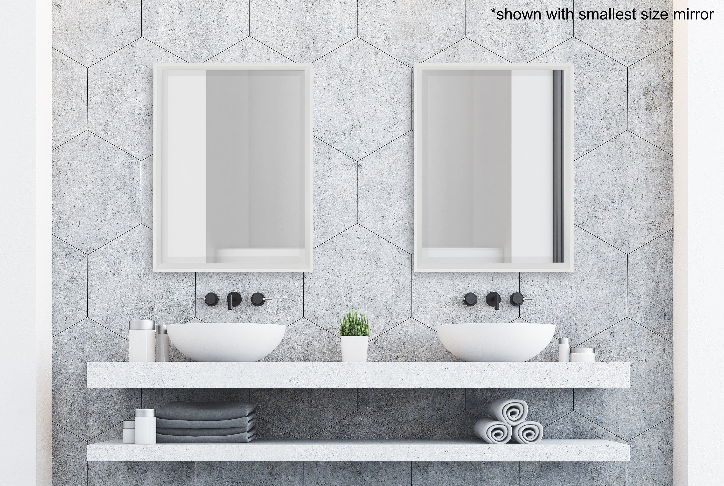 Decorative Wall Mirror White 25.5x37.5 6