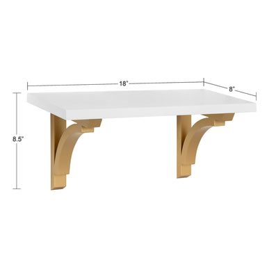 Floating Shelf 18" White Gold 2
