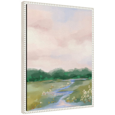 Framed Canvas 18x24 Sylvie Beaded White 1