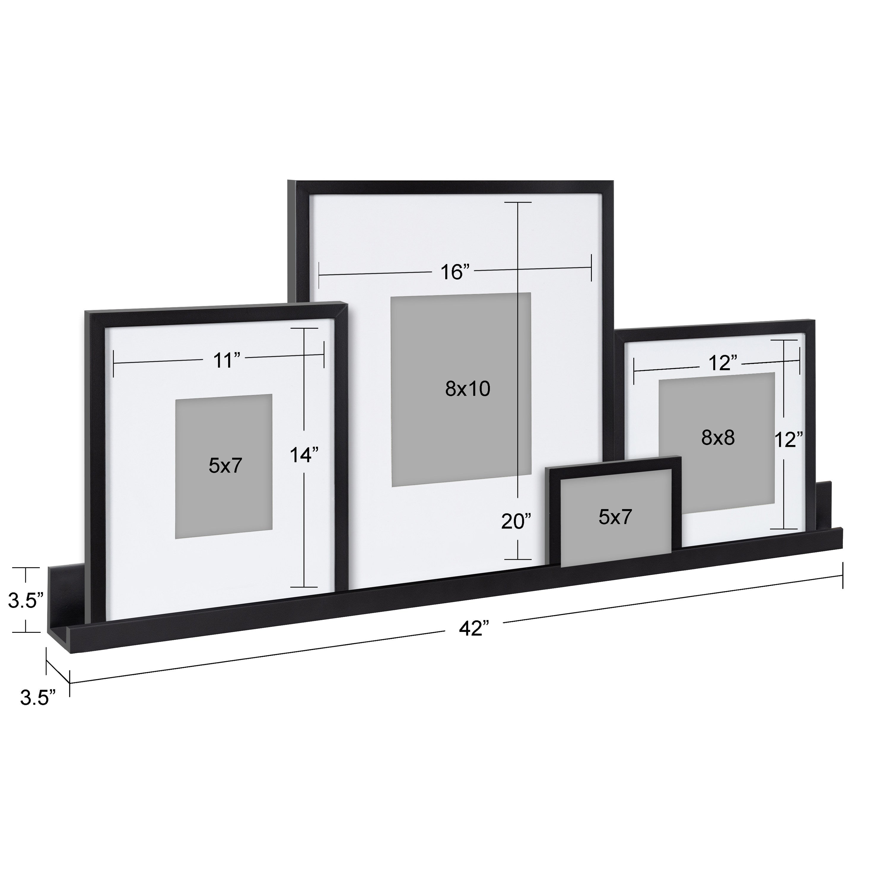 Frame Box Set Rustic Brown Black 5 Piece 6