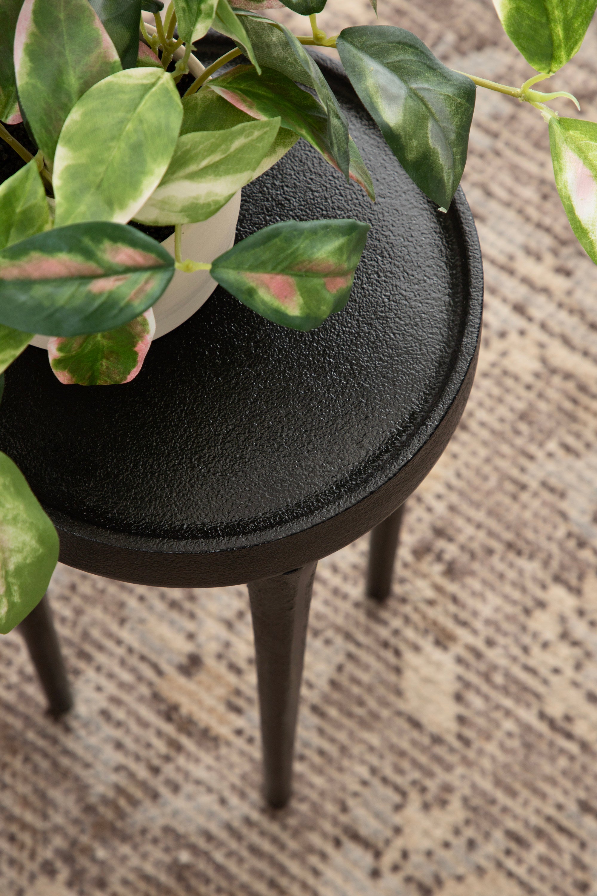 Rava Metal Table and Plant Stand