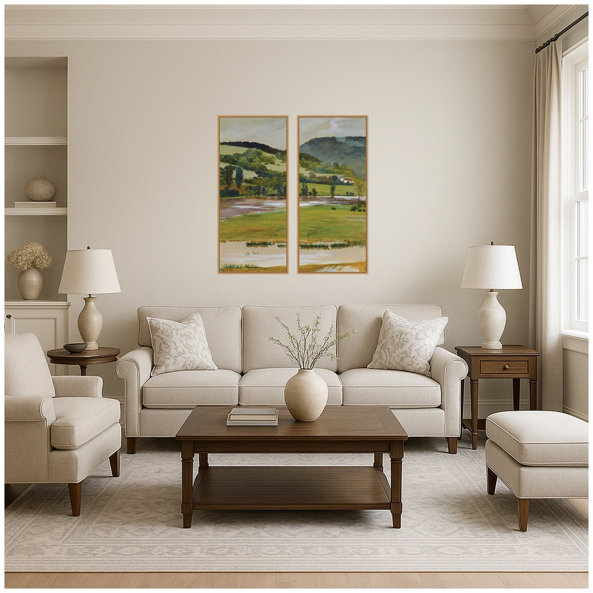 Art Set 2 Piece Set 18x40 Sylvie Natural 7
