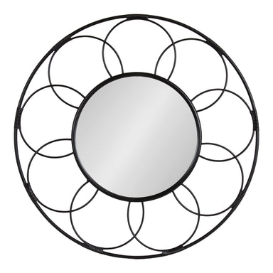 Round Mirror Black 34x34 1