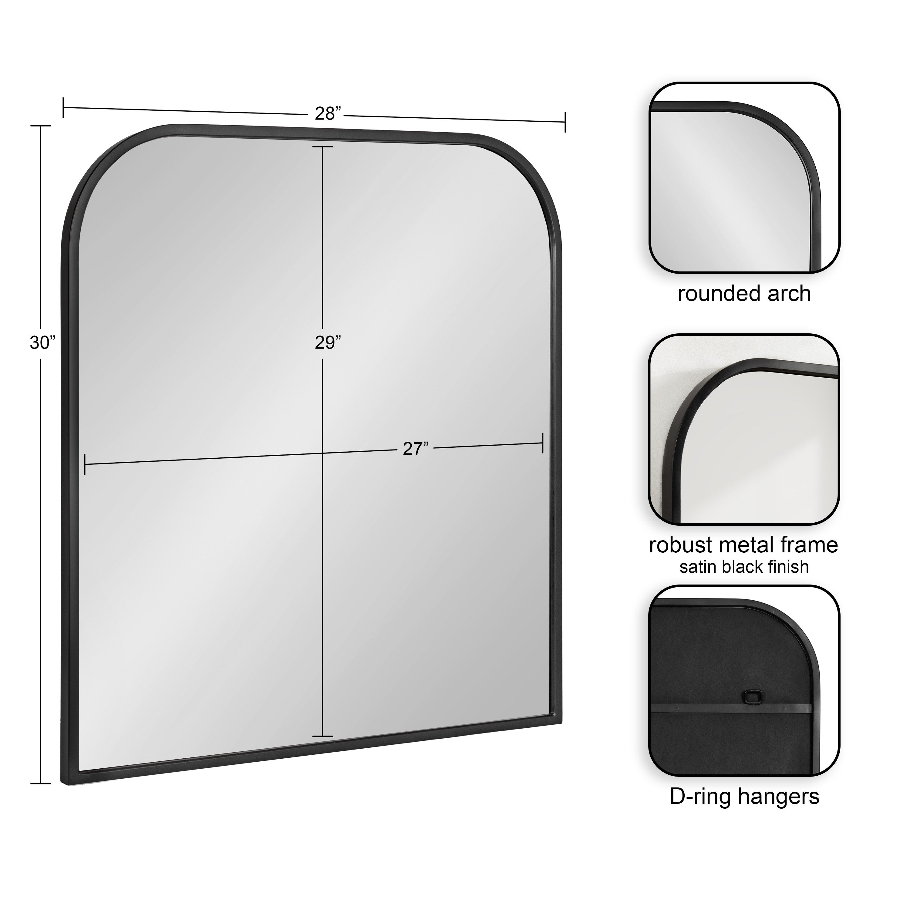 Arch Mirror Black 28x30 2