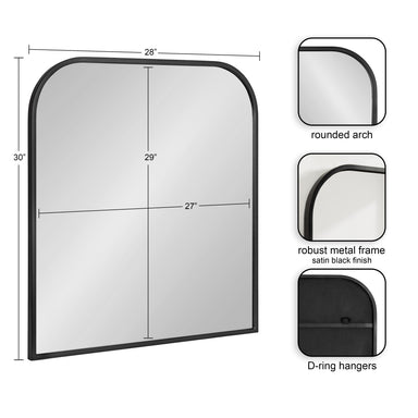 Arch Mirror Black 28x30 2