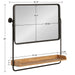 Functional Mirror Rustic Brown Black 27x7x26 5