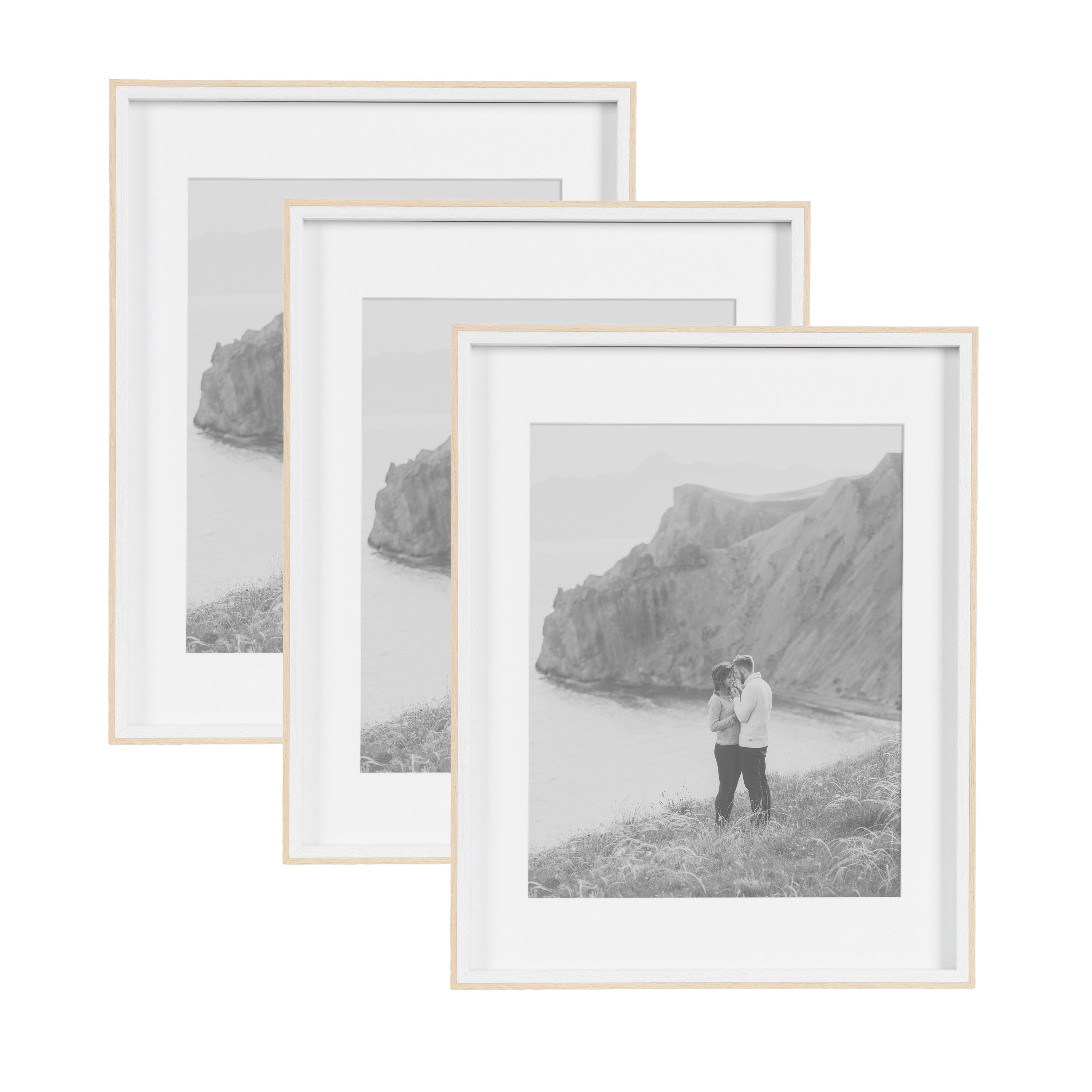 Wall Frame 14x18 matted to 11x14 White Natural 1