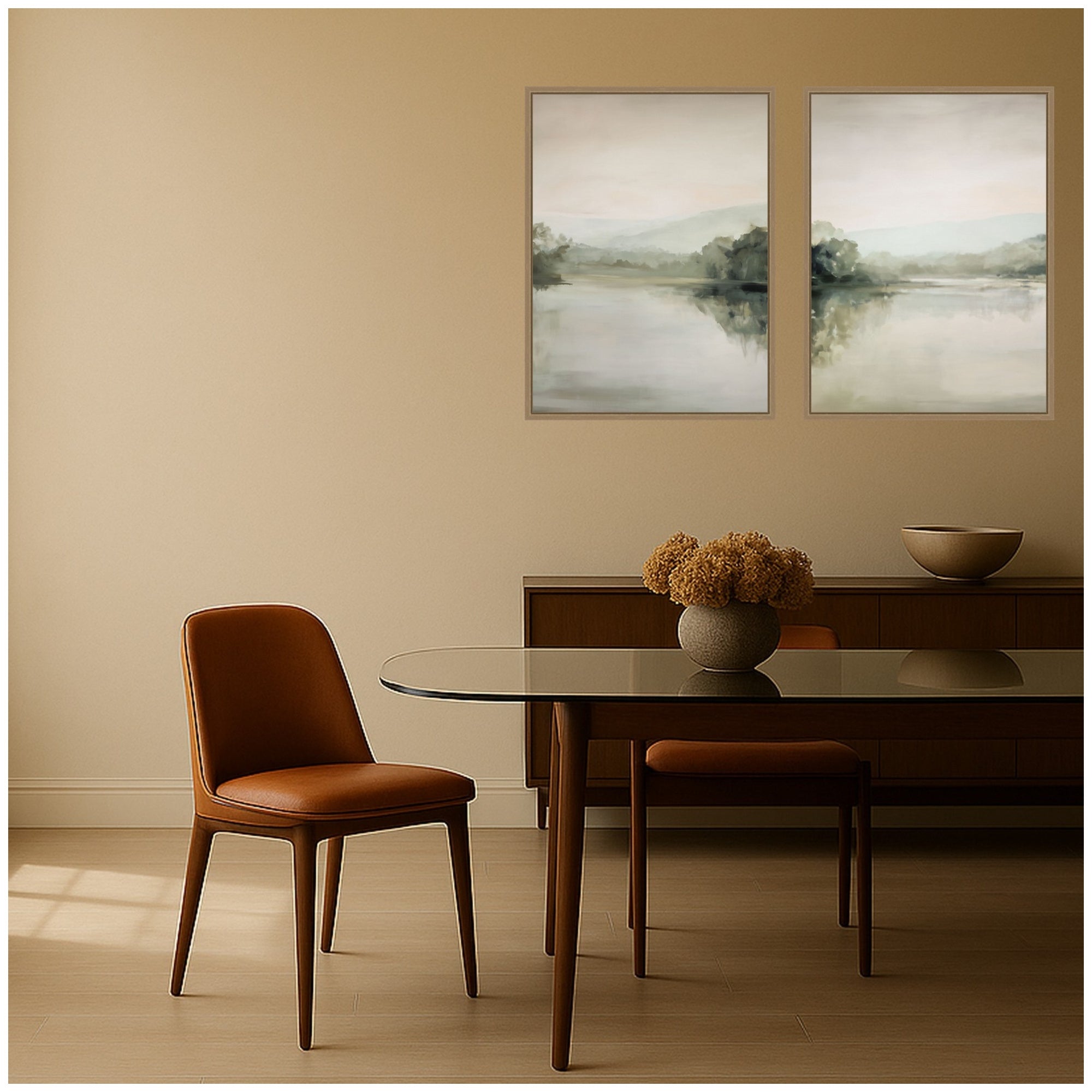 Art Set 2 Piece Set 18x24 Sylvie Dark Gold 5