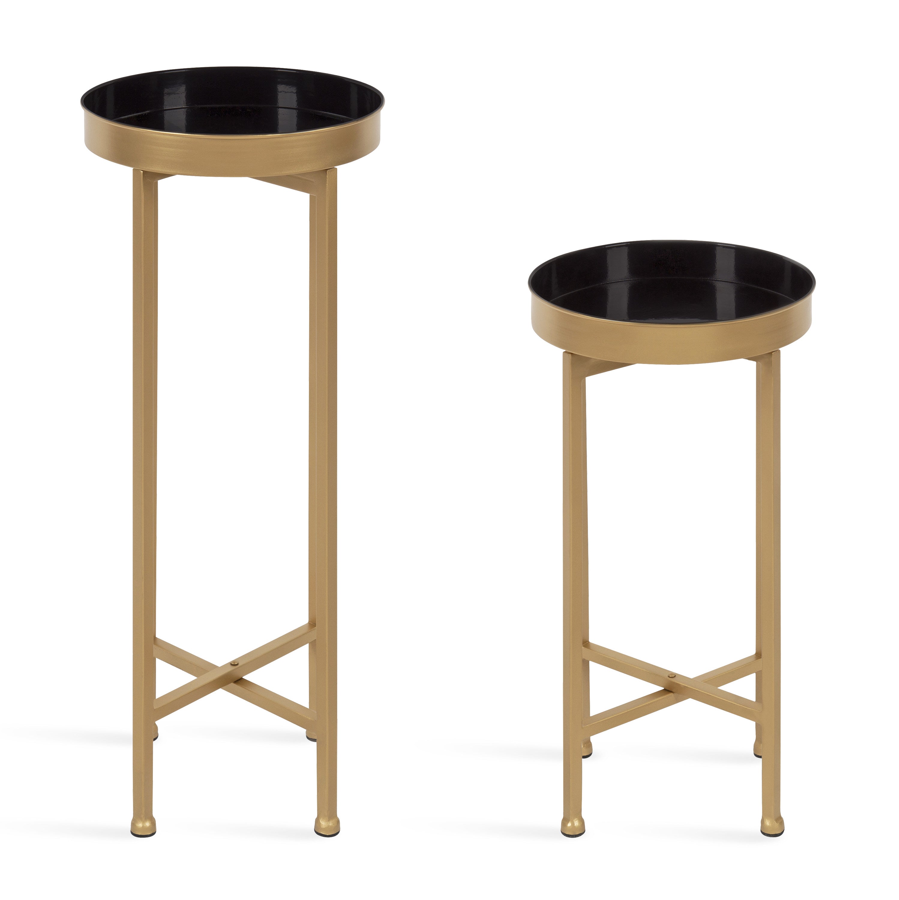 Nesting Table Black Gold 2 Piece 3