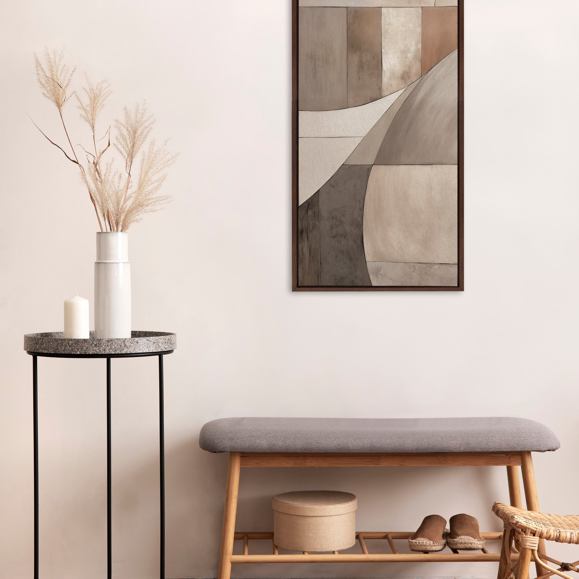 Framed Canvas 18x40 Sylvie Walnut 5