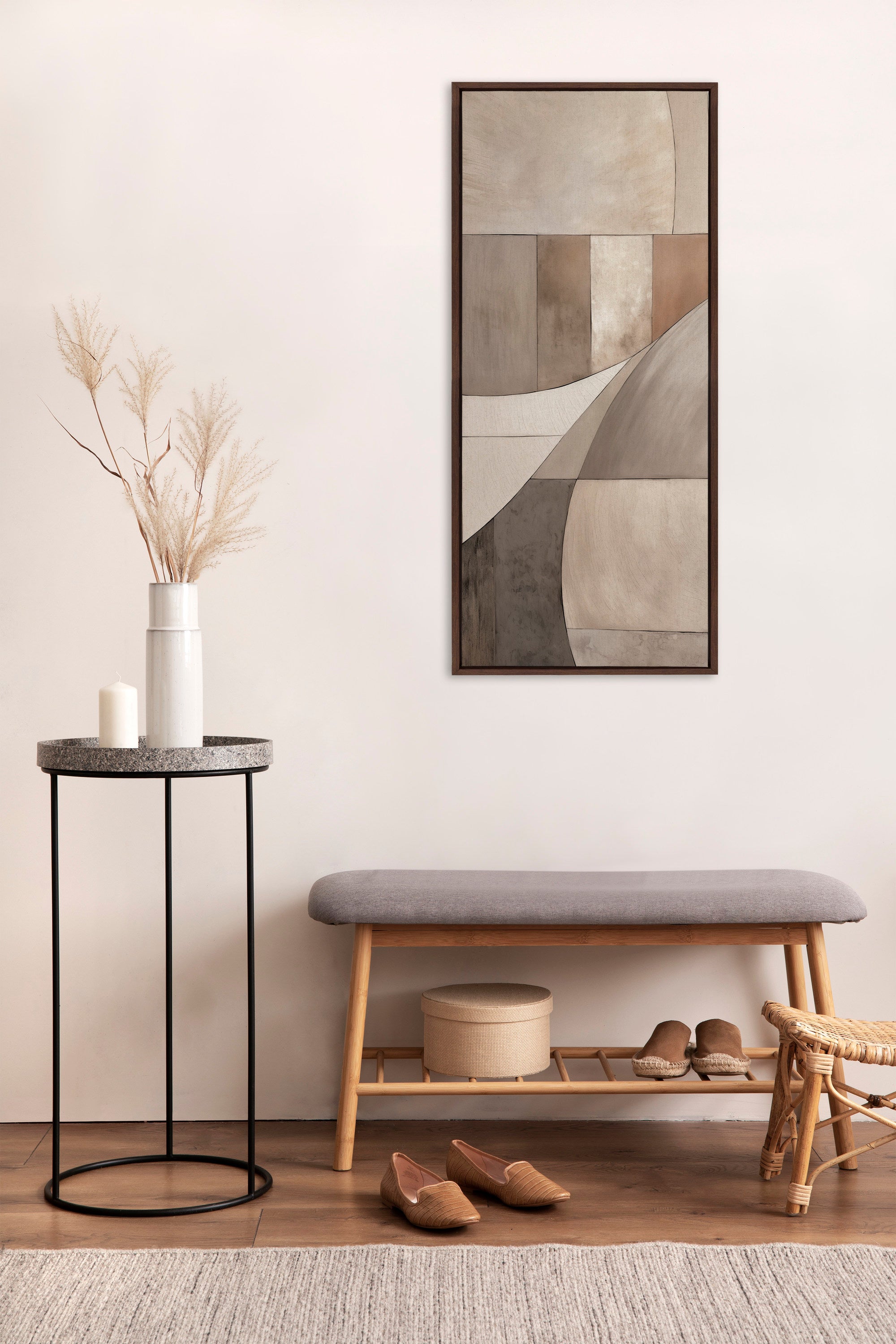 Framed Canvas 18x40 Sylvie Walnut 5