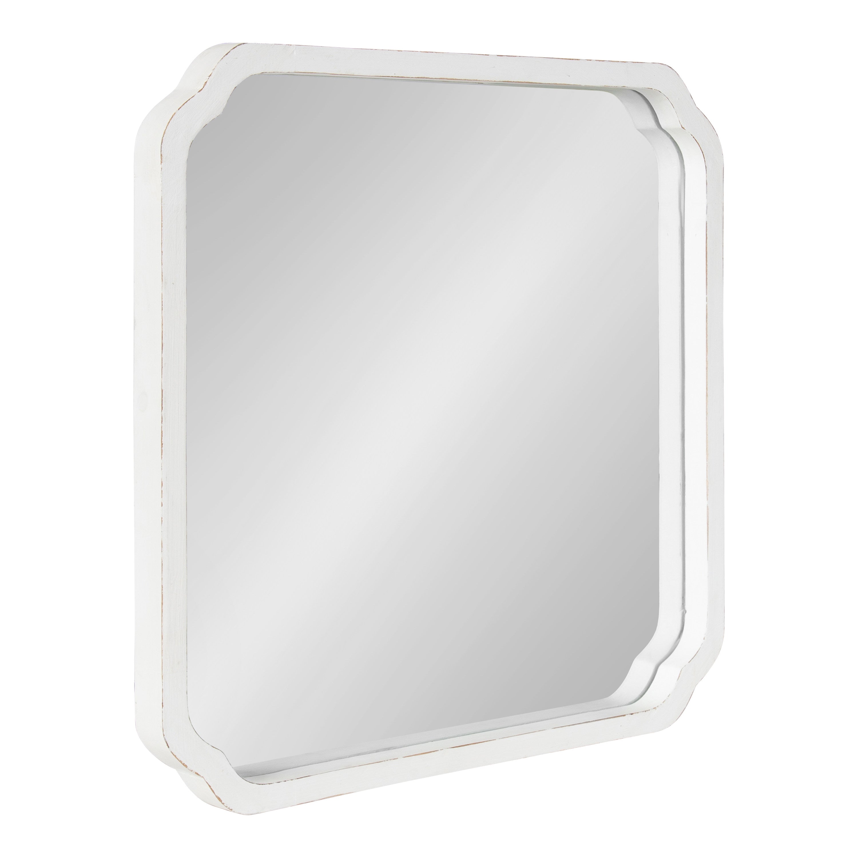 Scallop Mirror White 24x24 1