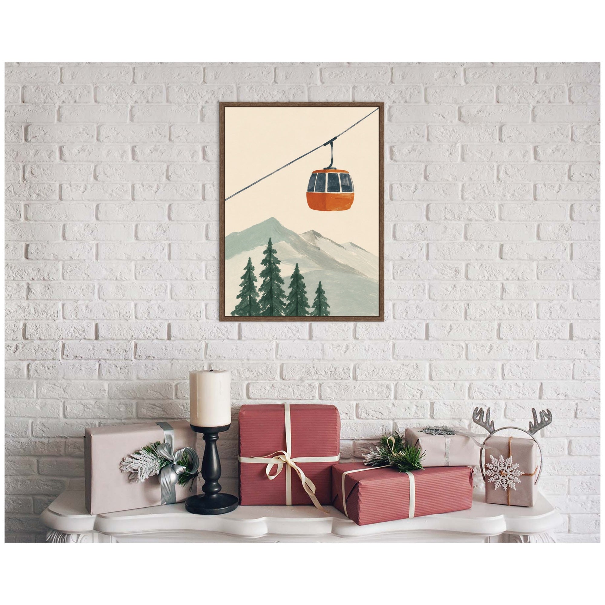 Framed Canvas Sylvie Walnut 18x24 5