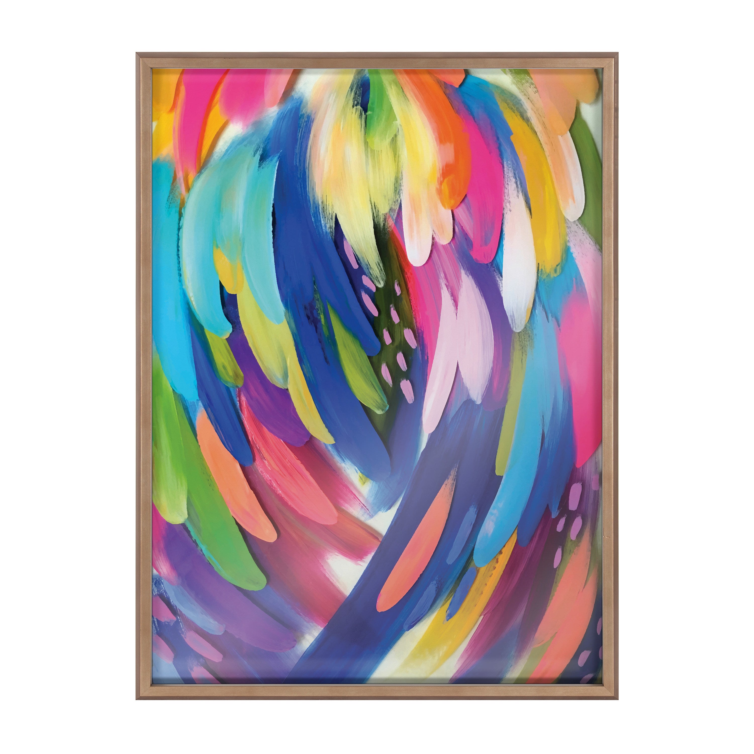Blake Bright Brush Strokes Framed Printed Art by Jessi Raulet of Ettavee