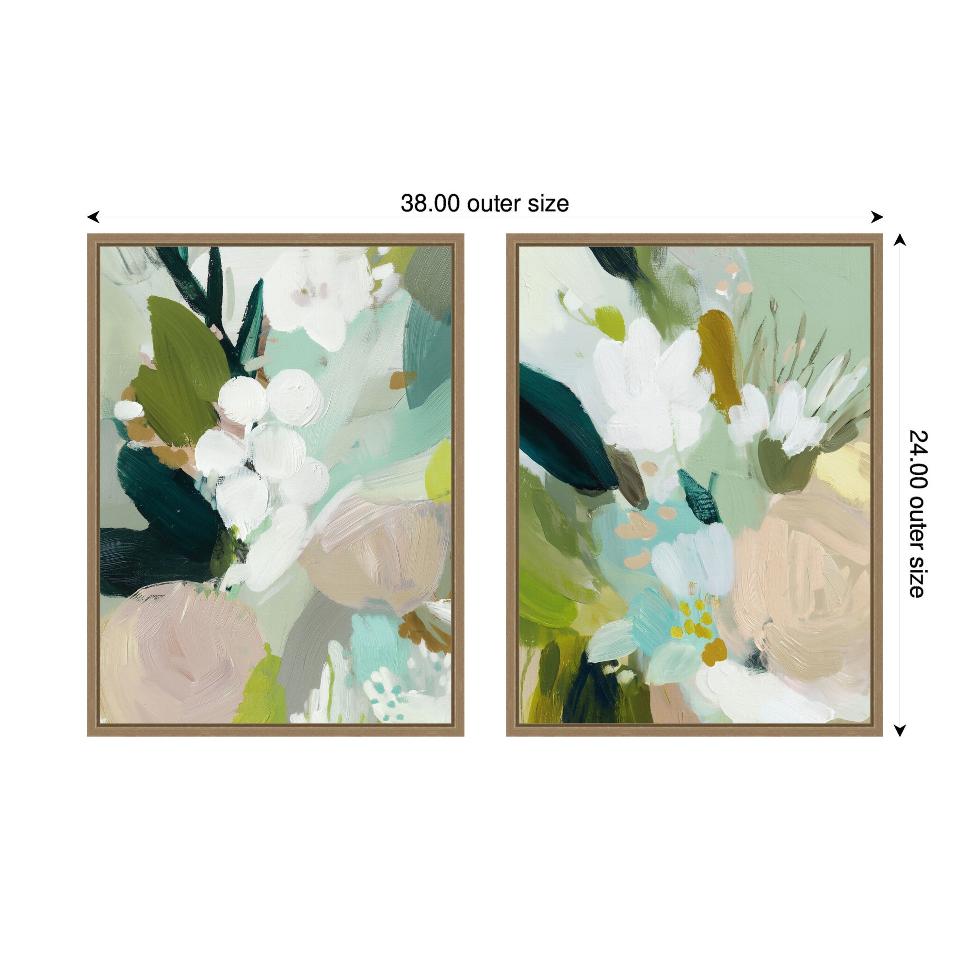 Art Set 2 Piece Set 18x24 Sylvie Dark Gold 2
