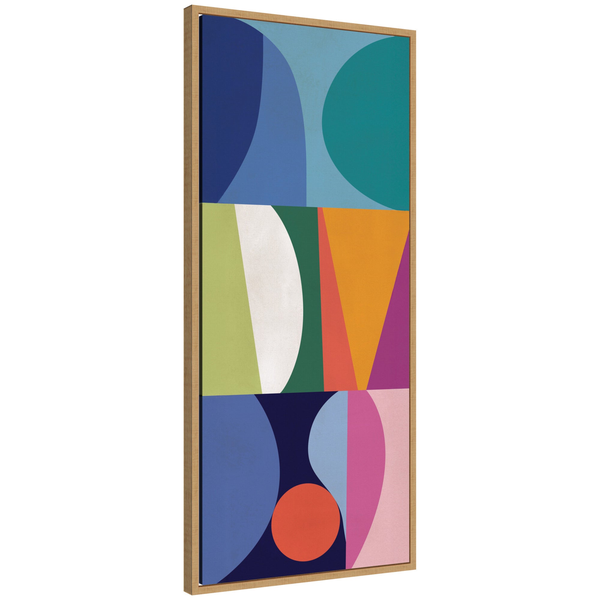 Framed Canvas Sylvie Natural 18x40 1