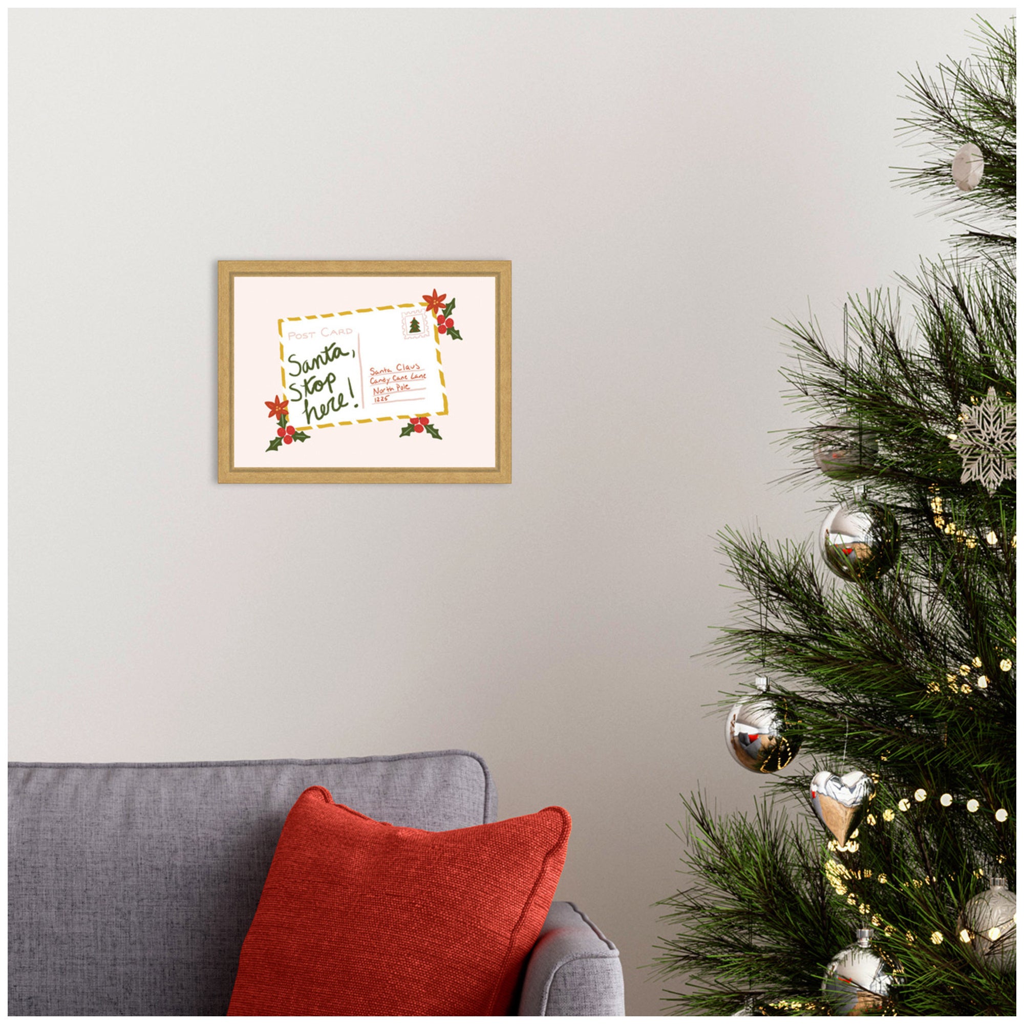 Framed Canvas Sylvie Bright Gold 13x10 5