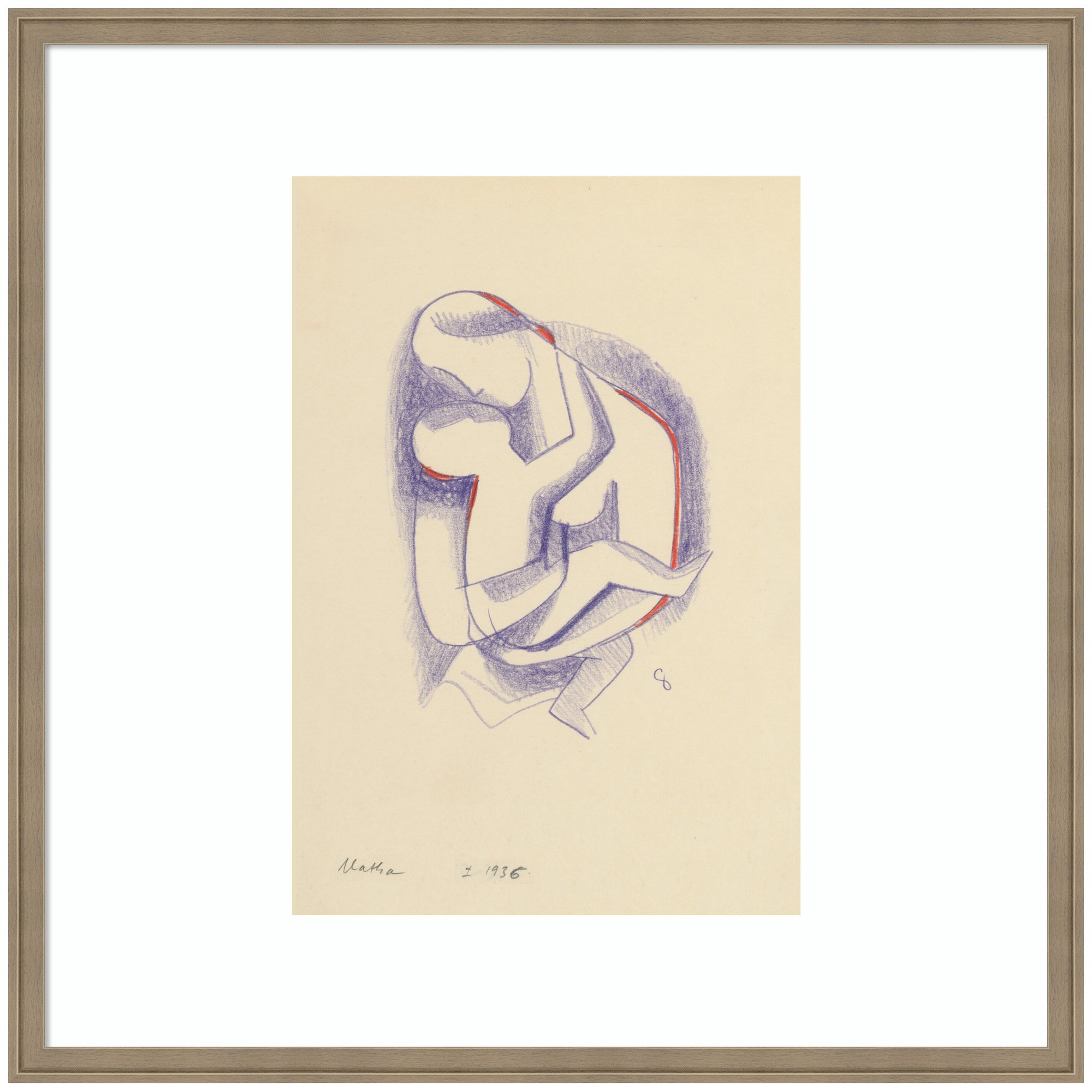 Mother 1936 Mikulas Galanda by Nostalgia Prints Framed Wall Art Print