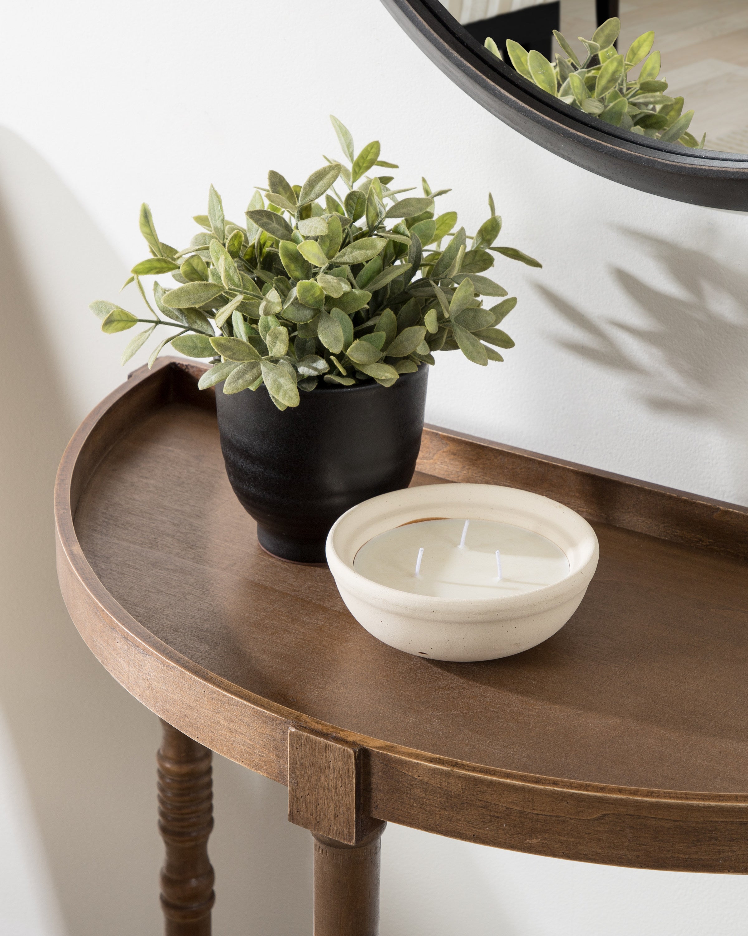 Bellport Wood Console Table with Shelf