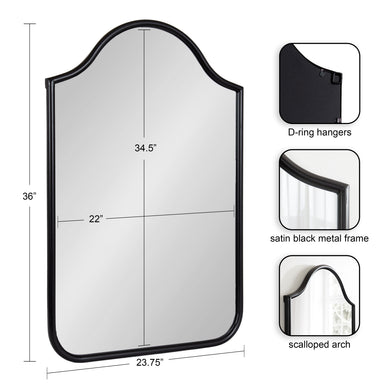 Arch Mirror Black 24x36 2