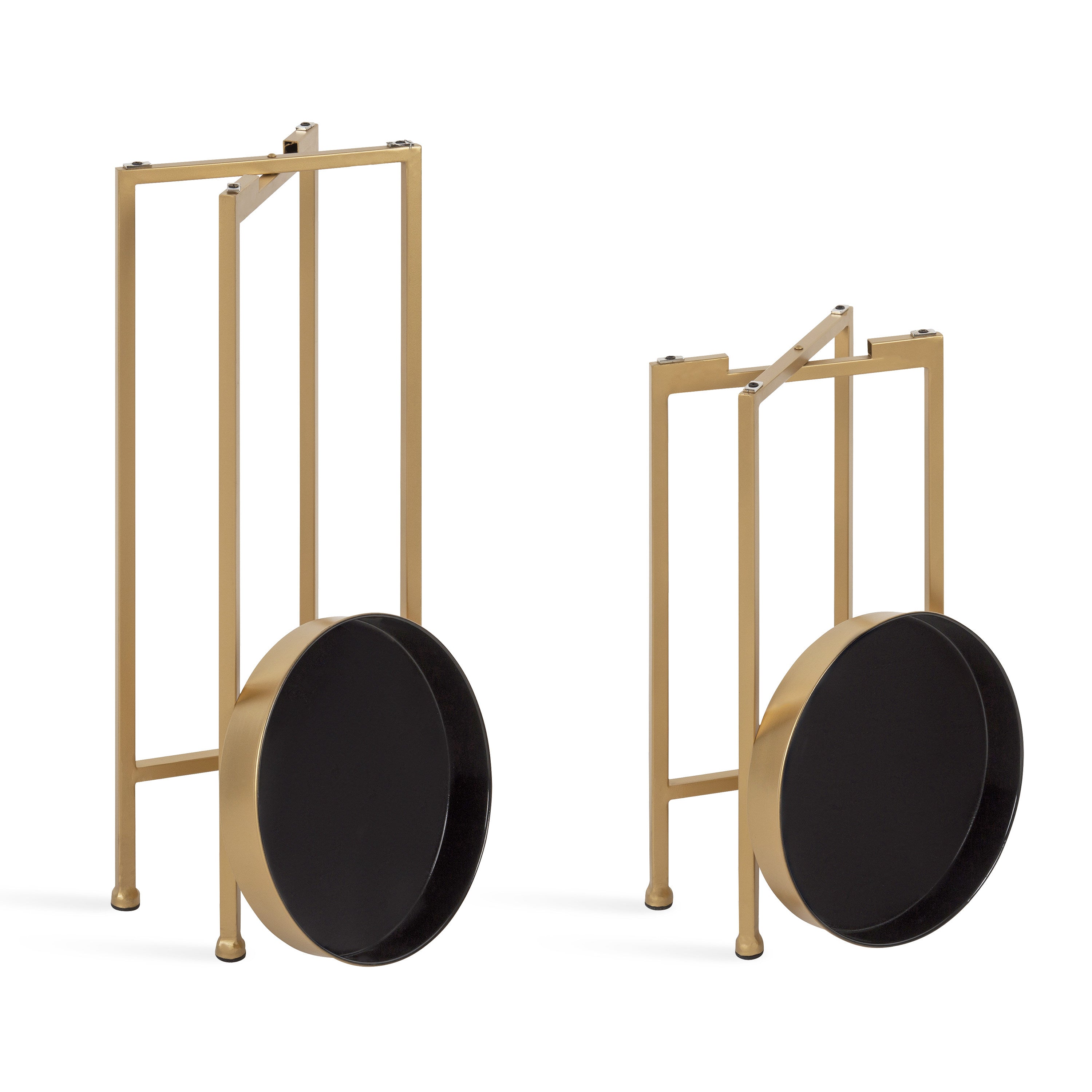 Nesting Table Black Gold 2 Piece 4
