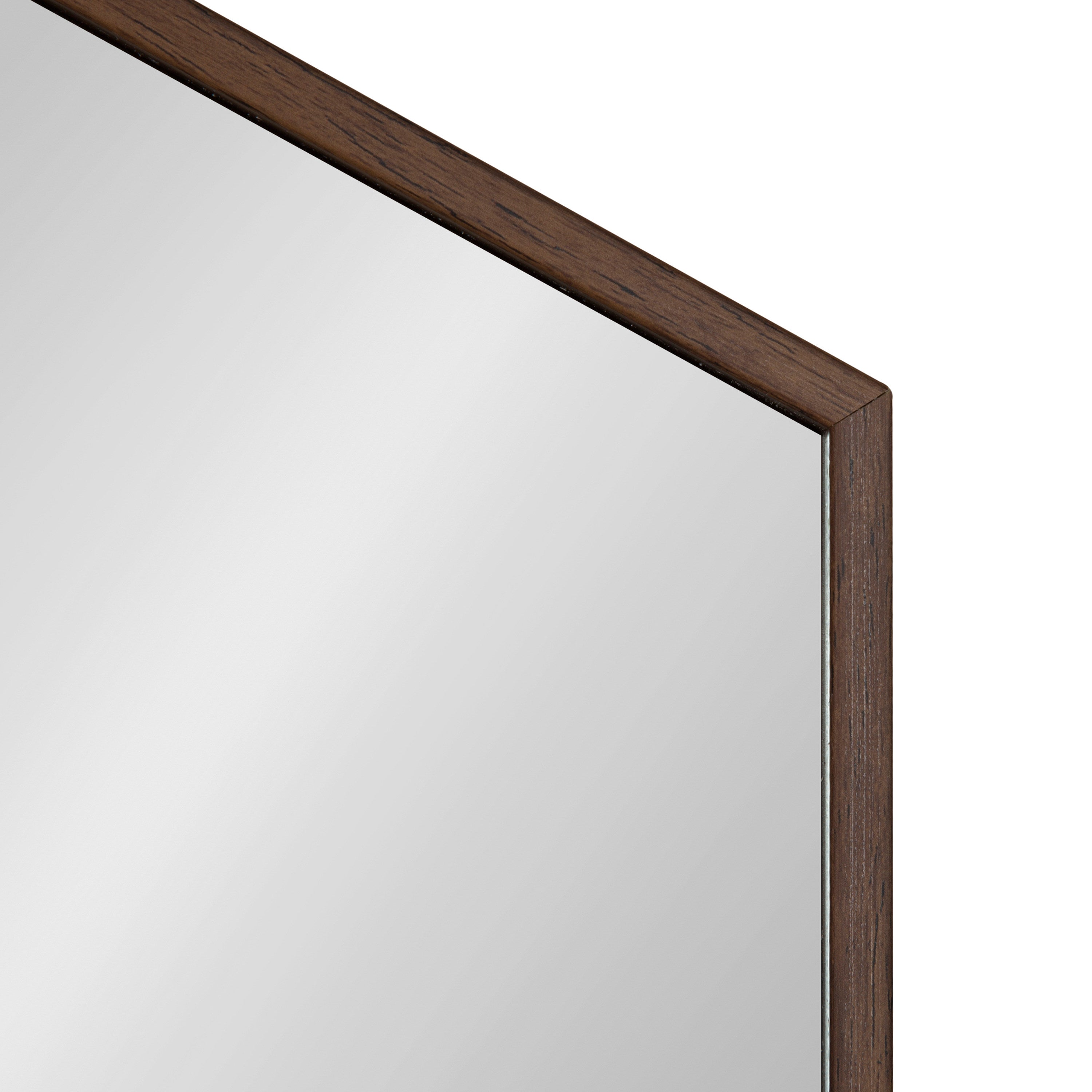 Hexagon Mirror Walnut Brown 30x30 3