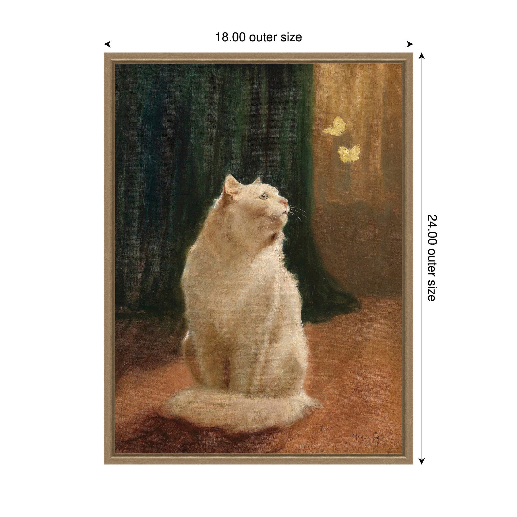 Framed Canvas 18x24 Sylvie Dark Gold 2