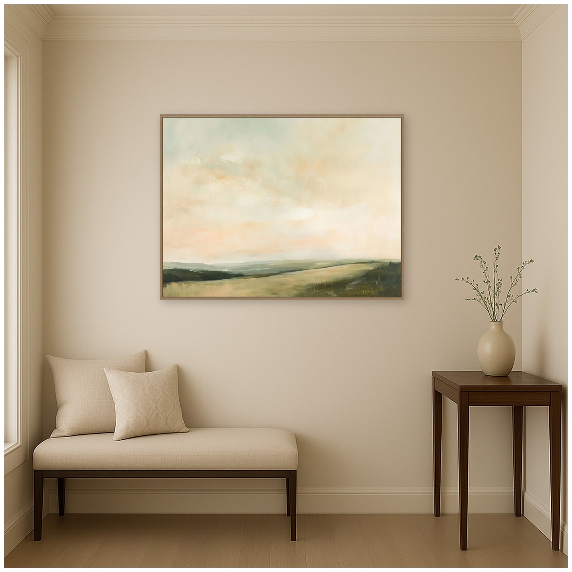 Framed Canvas 42x32 Sylvie Dark Gold 6