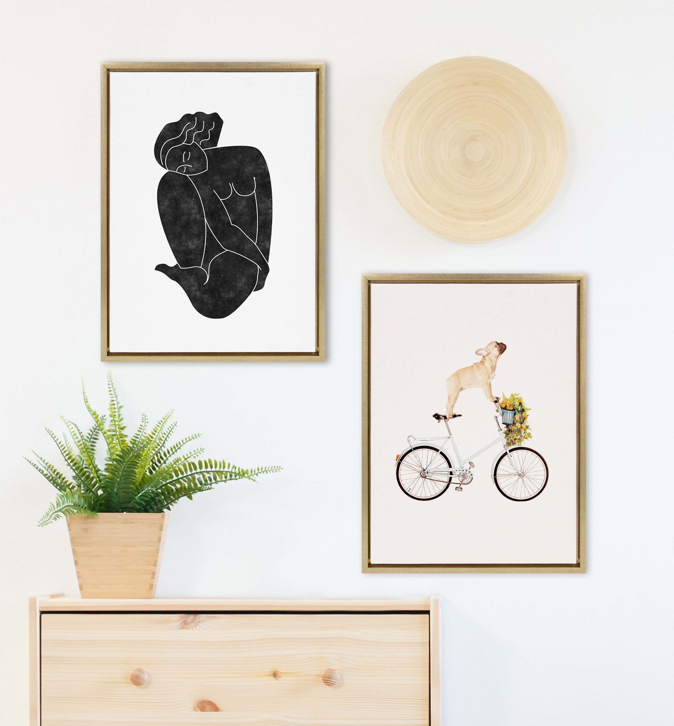 Framed Canvas Sylvie Bright Gold 18x24 6