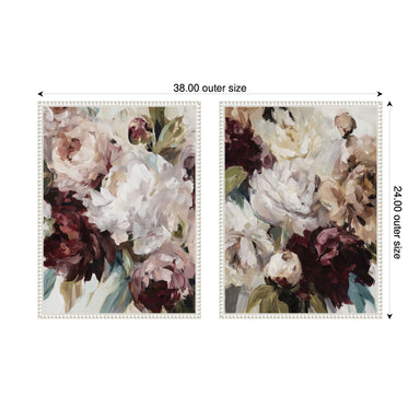 Art Set 2 Piece Set 18x24 Sylvie Beaded White 2
