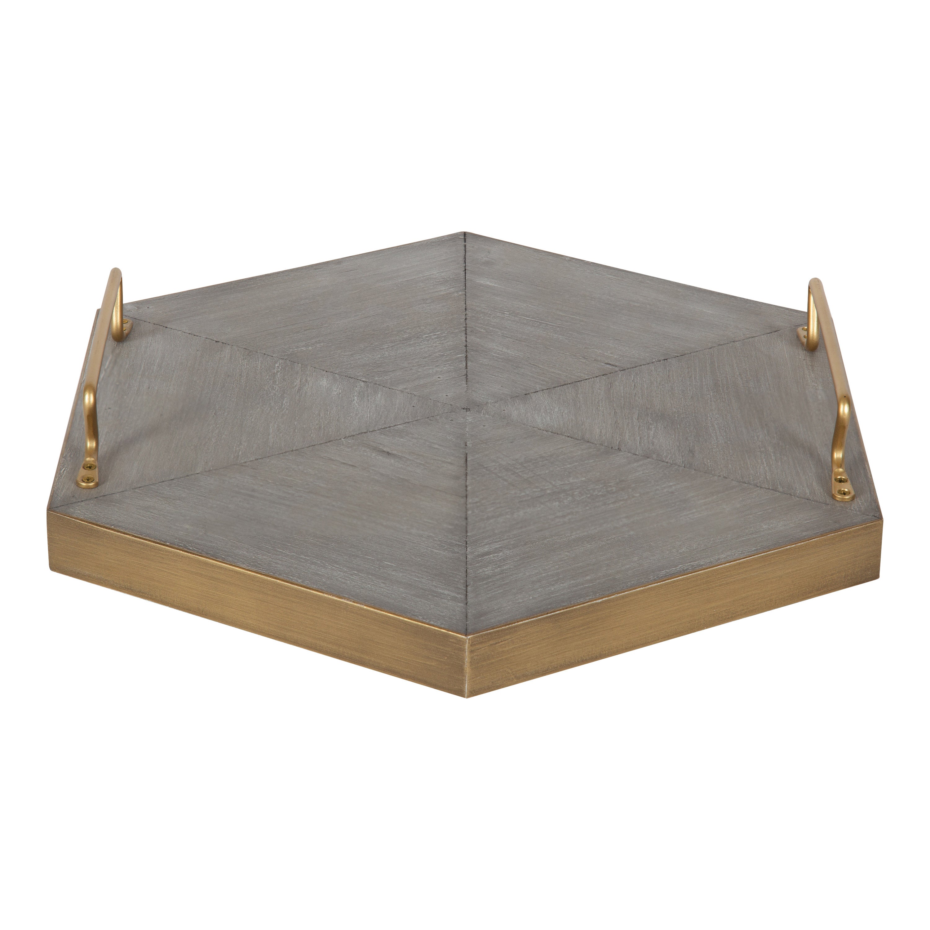 Single Tray Gold Gray 16" Diameter 2