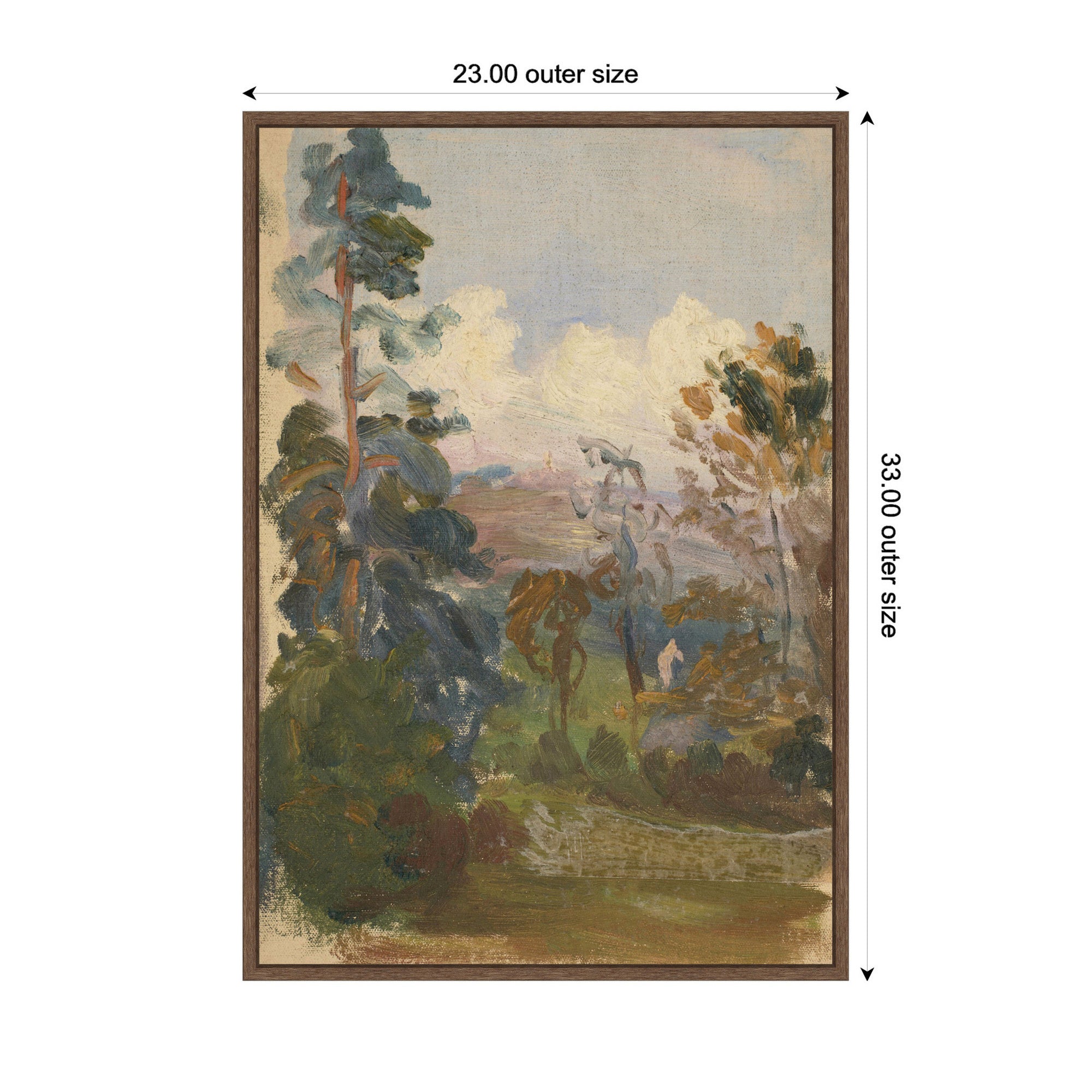 Framed Canvas 23x33 Sylvie Walnut 2