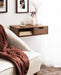 Floating Side Table Walnut Brown 22x10x6 7
