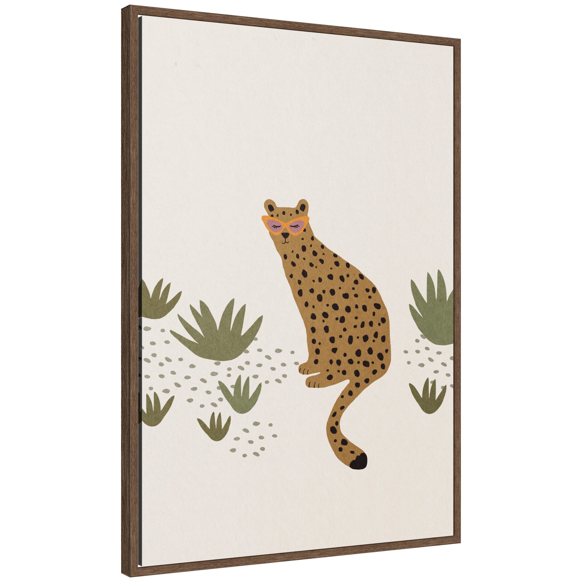 Leopard II by July Art Prints Framed Canvas Wall Art Print