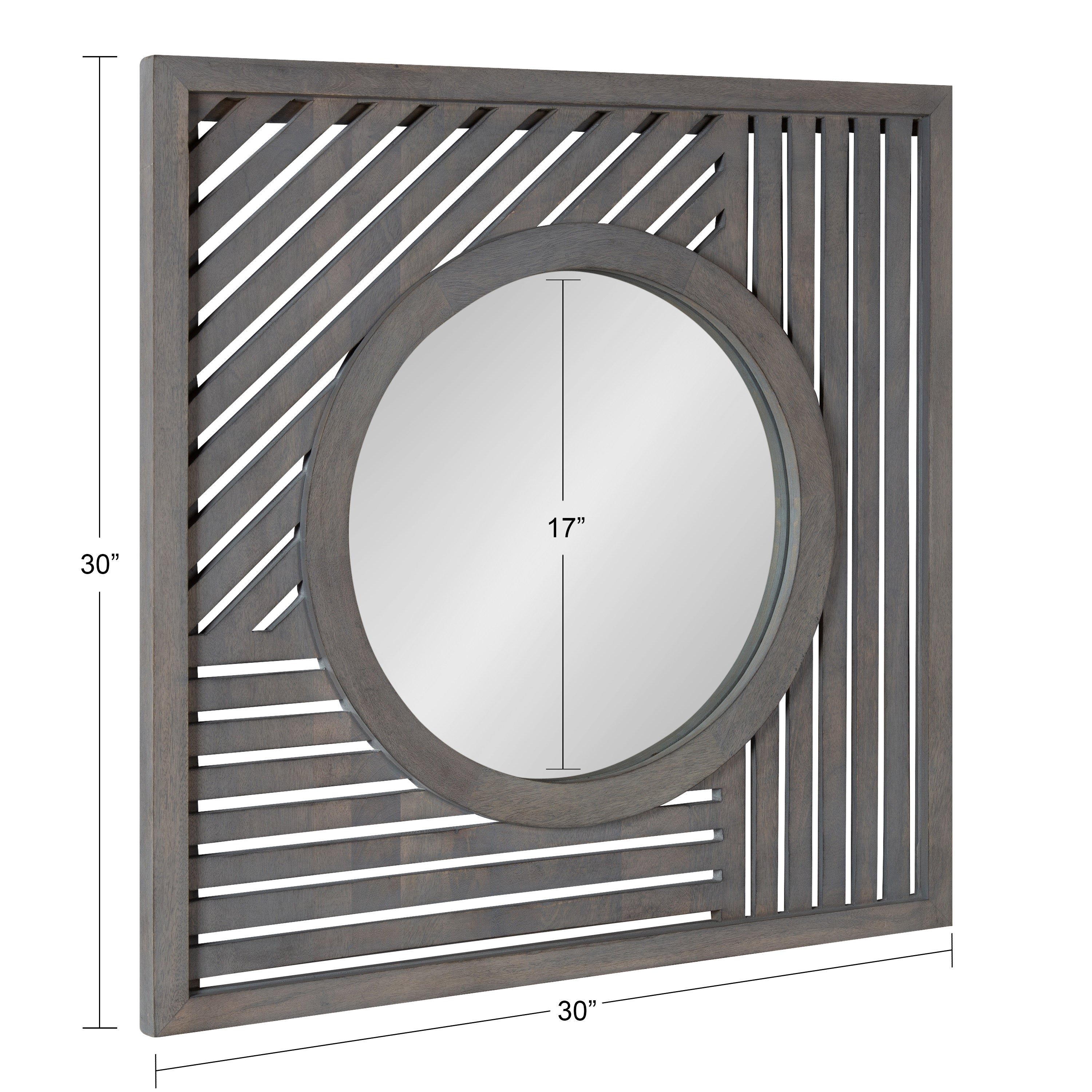 Square Mirror Gray 30x30 5