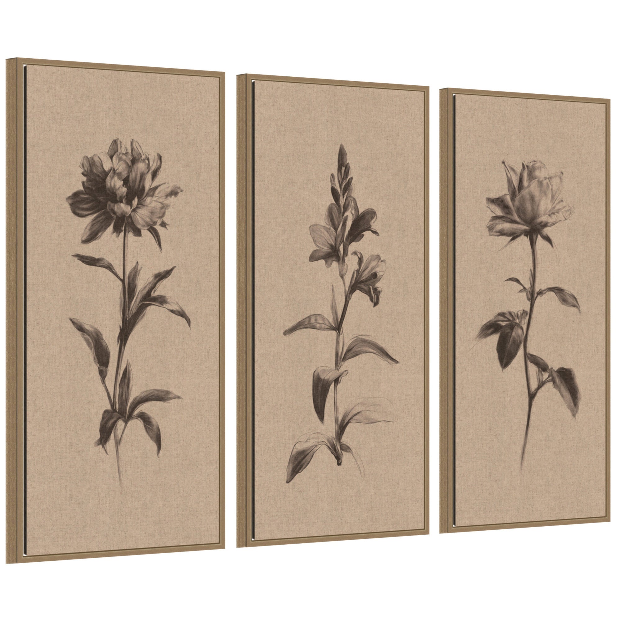 Art Set Sylvie Dark Gold 3 Piece Set 18x40 1