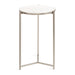 Side Table White Silver 15x15x24 1