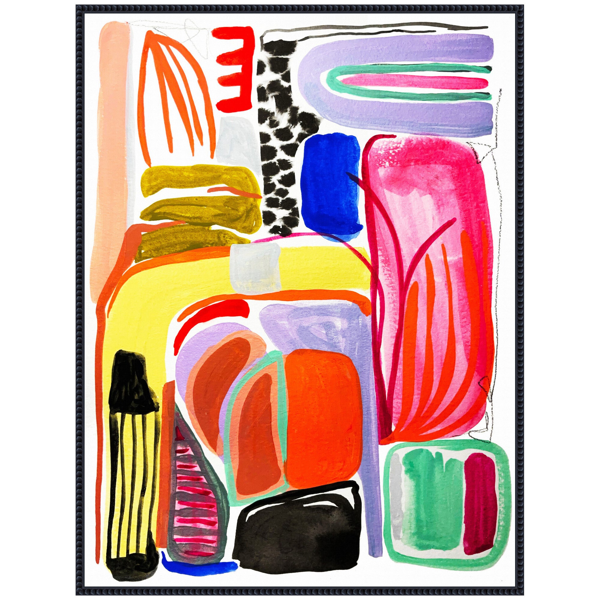 Sylvie Abstract 08 Framed Canvas by Emma Daisy