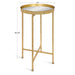 Tea Table Gold Mirror 14x14x26 2