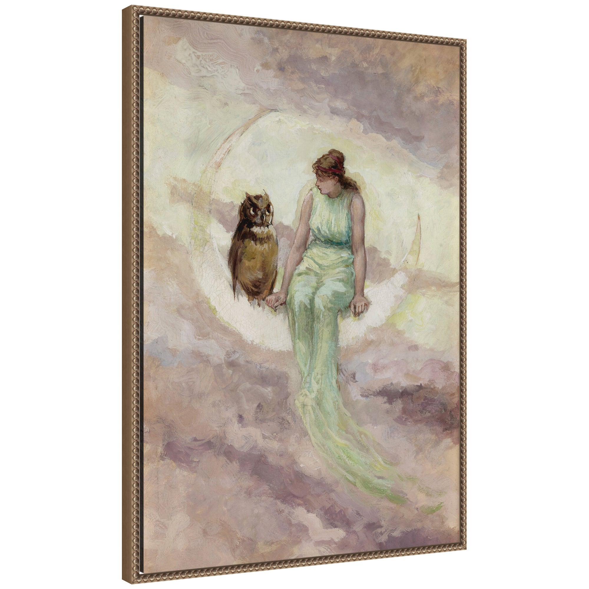Framed Canvas 23x33 Sylvie Beaded Dark Gold 1