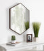 Hexagon Mirror Walnut Brown 22x31 6