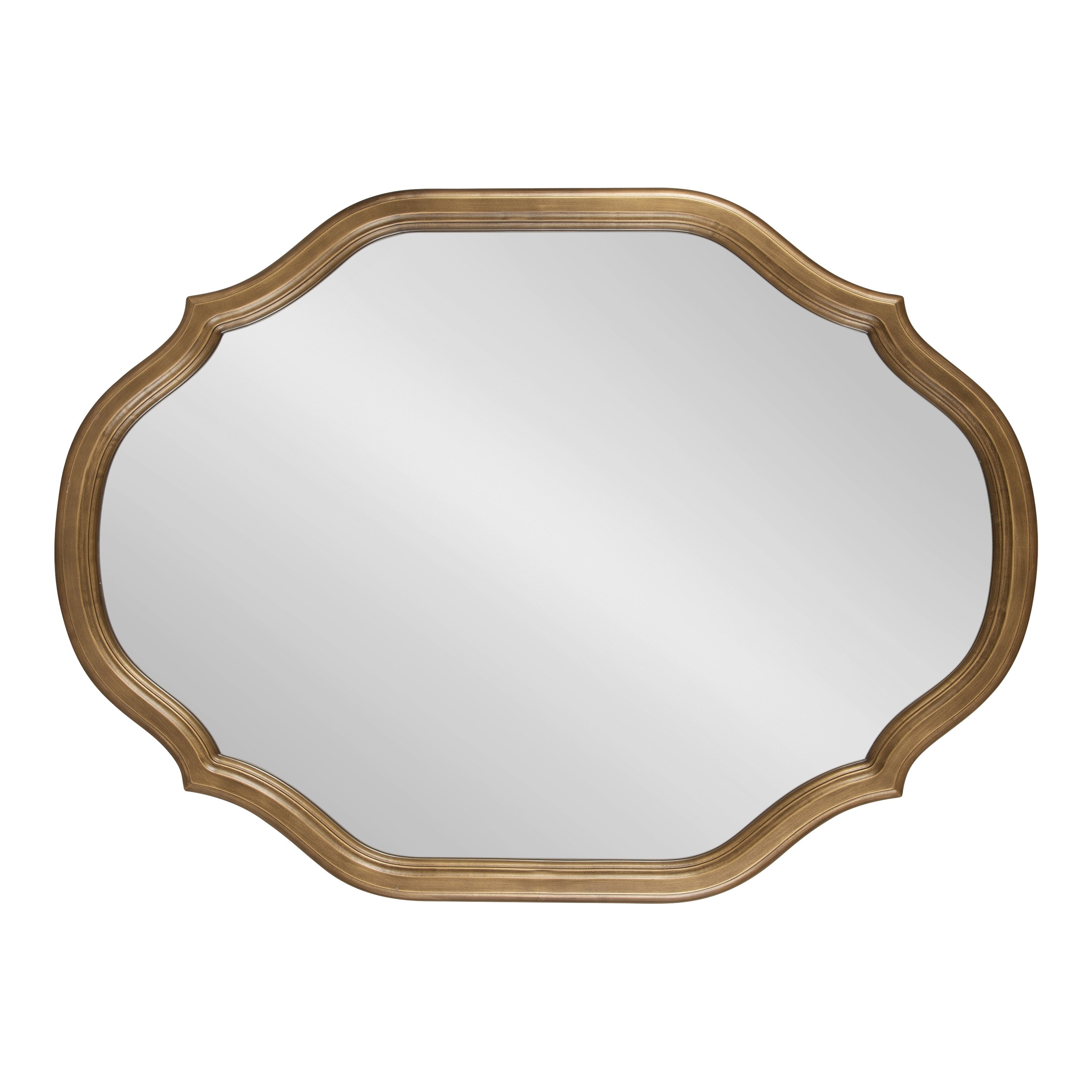 Scallop Mirror Gold 27x37 2