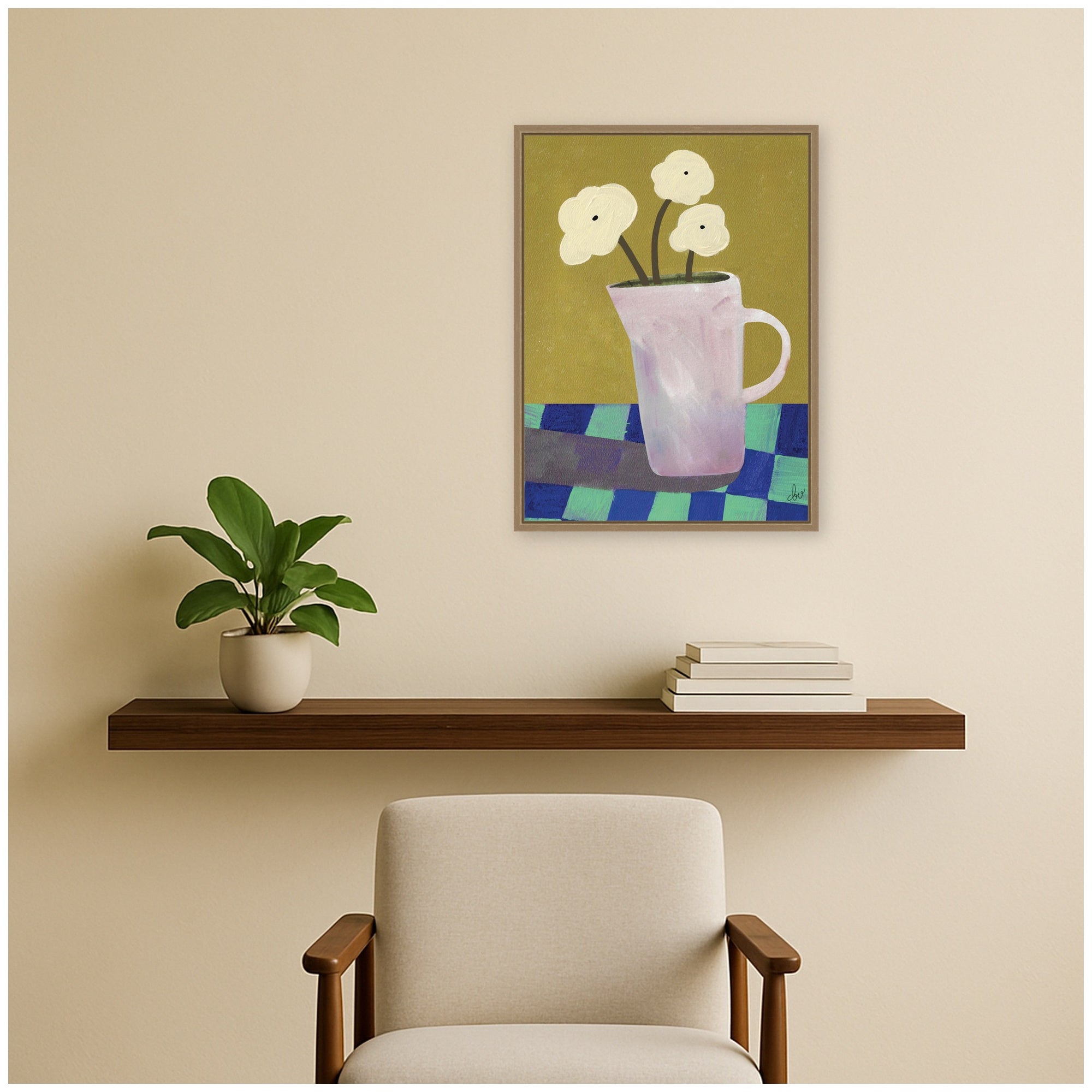 Framed Canvas 18x24 Sylvie Dark Gold 6