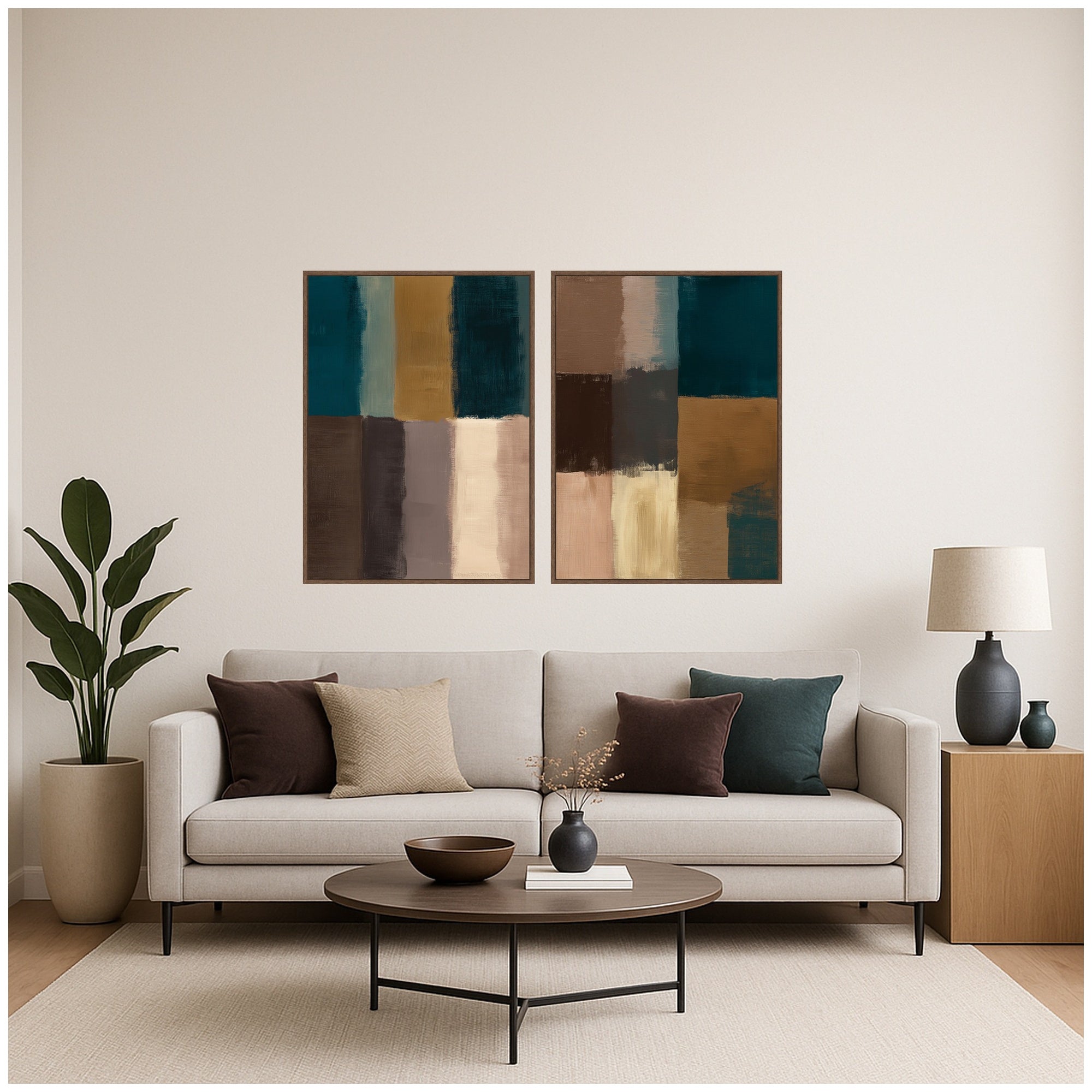 Art Set 2 Piece Set 28x38 Sylvie Walnut 5
