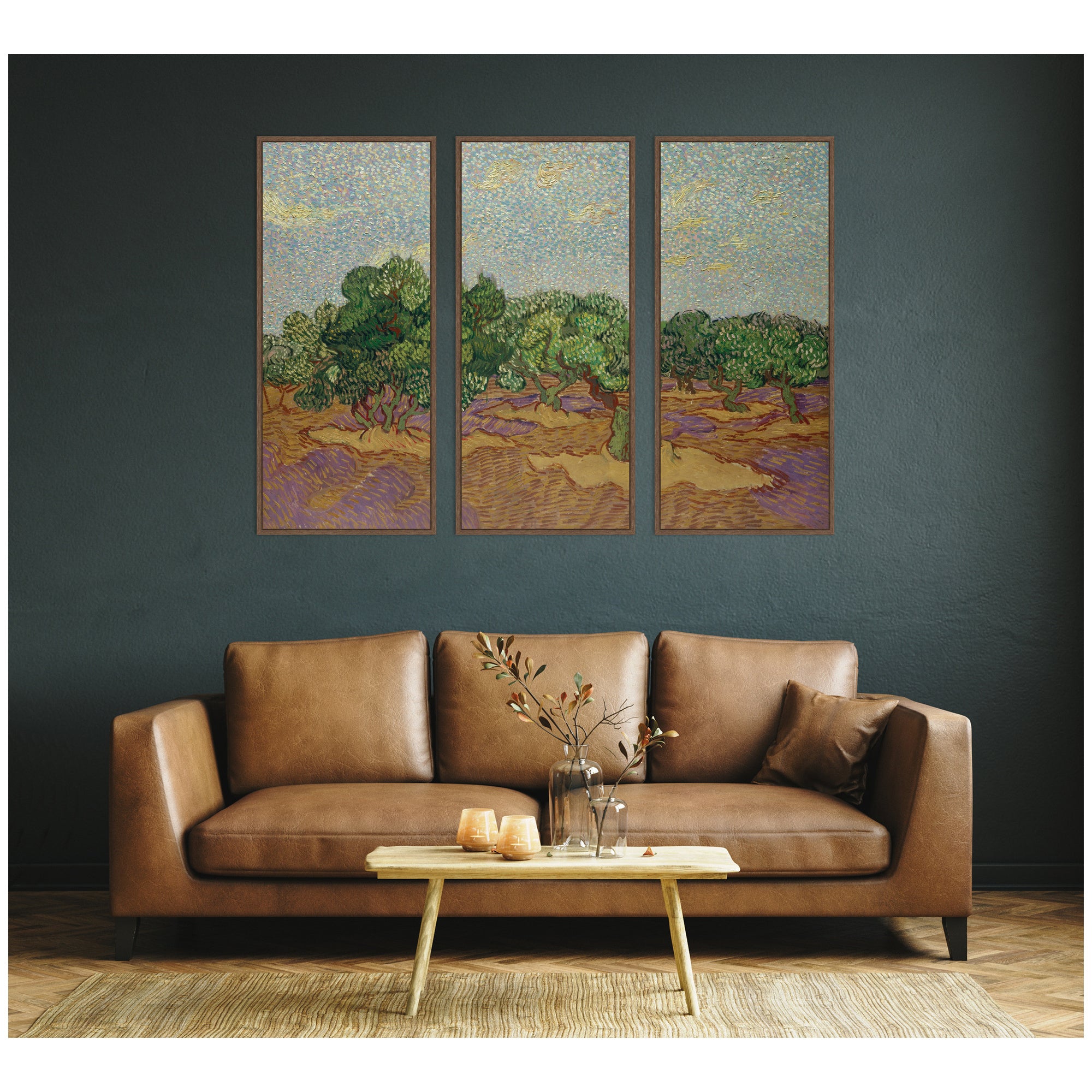 Art Set 3 Piece Set 18x40 Sylvie Walnut 7