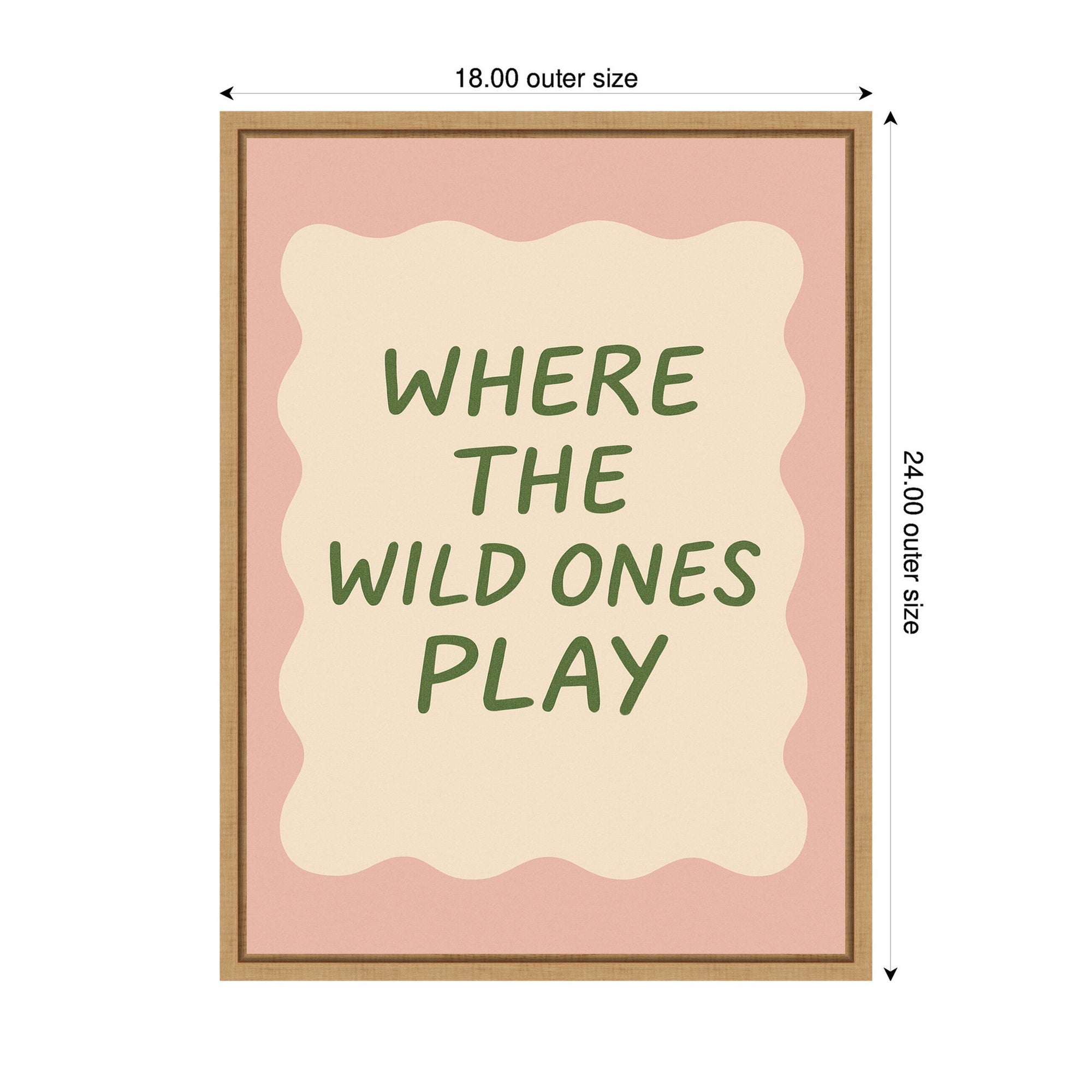 Where The Wild Ones Play Squiggly by Laura Moss Framed Canvas Wall Art Print