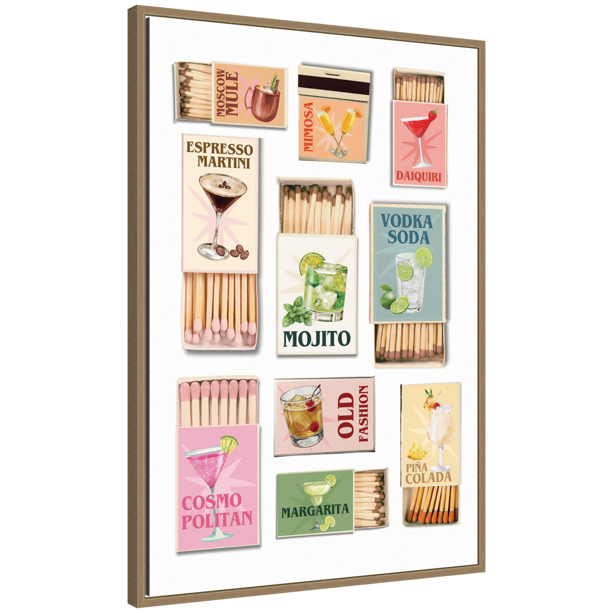 Framed Canvas 23 x 33 Sylvie Dark Gold 1