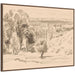Framed Canvas 42x32 Sylvie Walnut 1